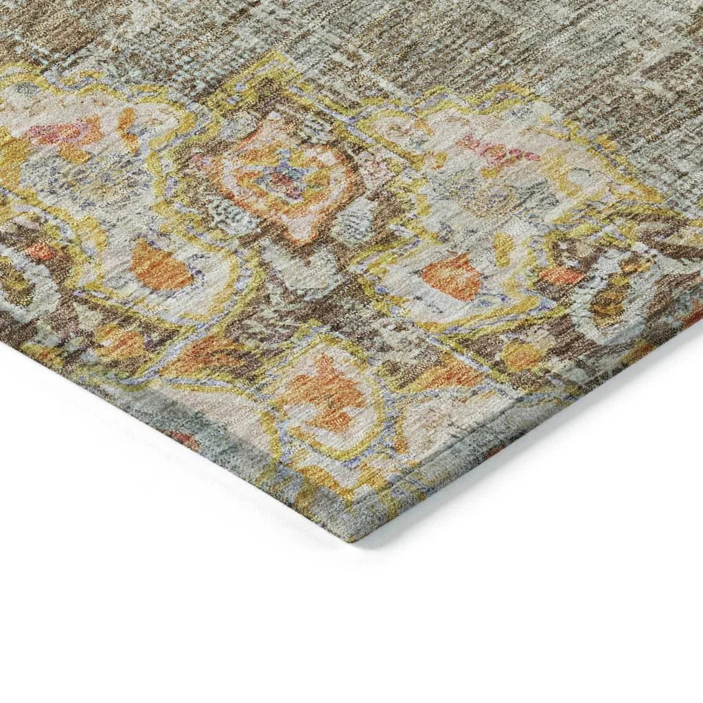 Ornella Brown Washable Indoor - Outdoor Rug - LOOMLAN - LOOMLAN Rugs - Outdoor Rugs