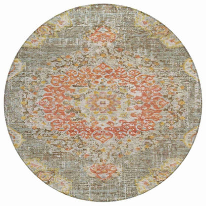 Ornella Brown Washable Indoor - Outdoor Rug - LOOMLAN - LOOMLAN Rugs - Outdoor Rugs