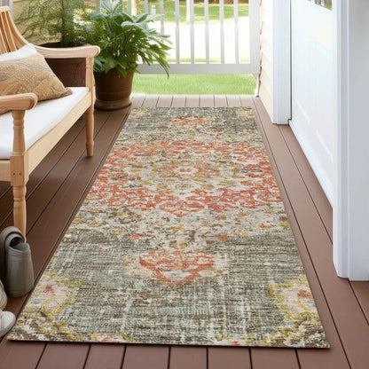 Ornella Brown Washable Indoor - Outdoor Rug - LOOMLAN - LOOMLAN Rugs - Outdoor Rugs