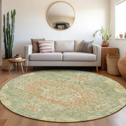 Ornella Green Washable Indoor - Outdoor Rug - LOOMLAN - LOOMLAN Rugs - Outdoor Rugs