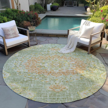 Ornella Green Washable Indoor - Outdoor Rug - LOOMLAN - LOOMLAN Rugs - Outdoor Rugs