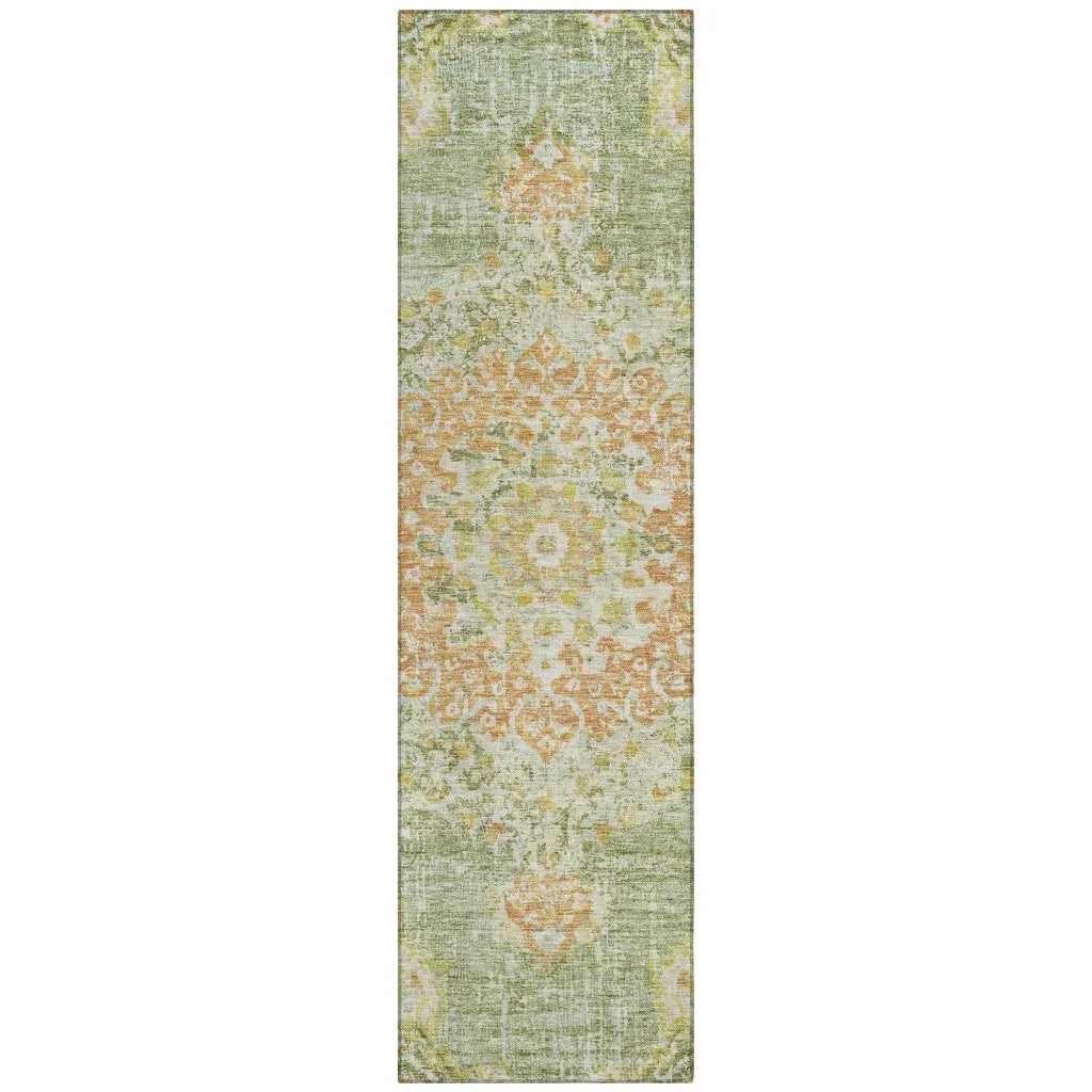 Ornella Green Washable Indoor - Outdoor Rug - LOOMLAN - LOOMLAN Rugs - Outdoor Rugs
