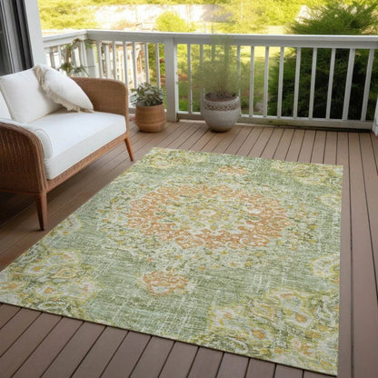 Ornella Green Washable Indoor - Outdoor Rug - LOOMLAN - LOOMLAN Rugs - Outdoor Rugs