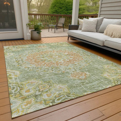 Ornella Green Washable Indoor - Outdoor Rug - LOOMLAN - LOOMLAN Rugs - Outdoor Rugs