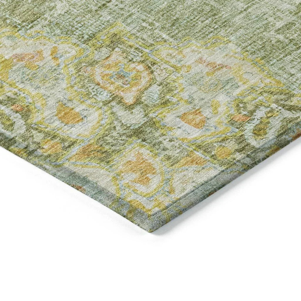 Ornella Green Washable Indoor - Outdoor Rug - LOOMLAN - LOOMLAN Rugs - Outdoor Rugs