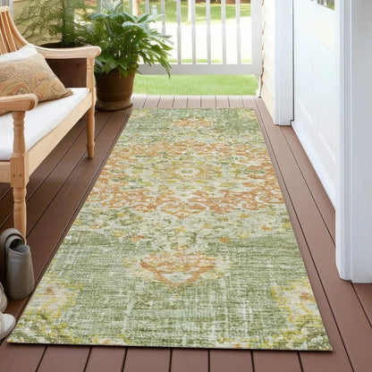 Ornella Green Washable Indoor - Outdoor Rug - LOOMLAN - LOOMLAN Rugs - Outdoor Rugs