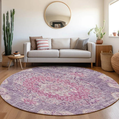 Ornella Purple Washable Indoor - Outdoor Rug - LOOMLAN - LOOMLAN Rugs - Outdoor Rugs