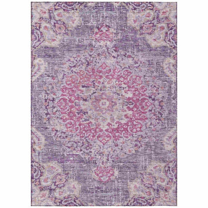 Ornella Purple Washable Indoor - Outdoor Rug - LOOMLAN - LOOMLAN Rugs - Outdoor Rugs