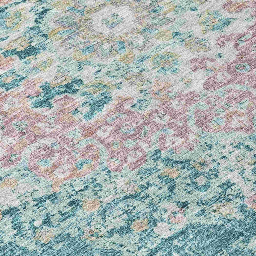 Ornella Teal Washable Indoor - Outdoor Rug - LOOMLAN - LOOMLAN Rugs - Outdoor Rugs