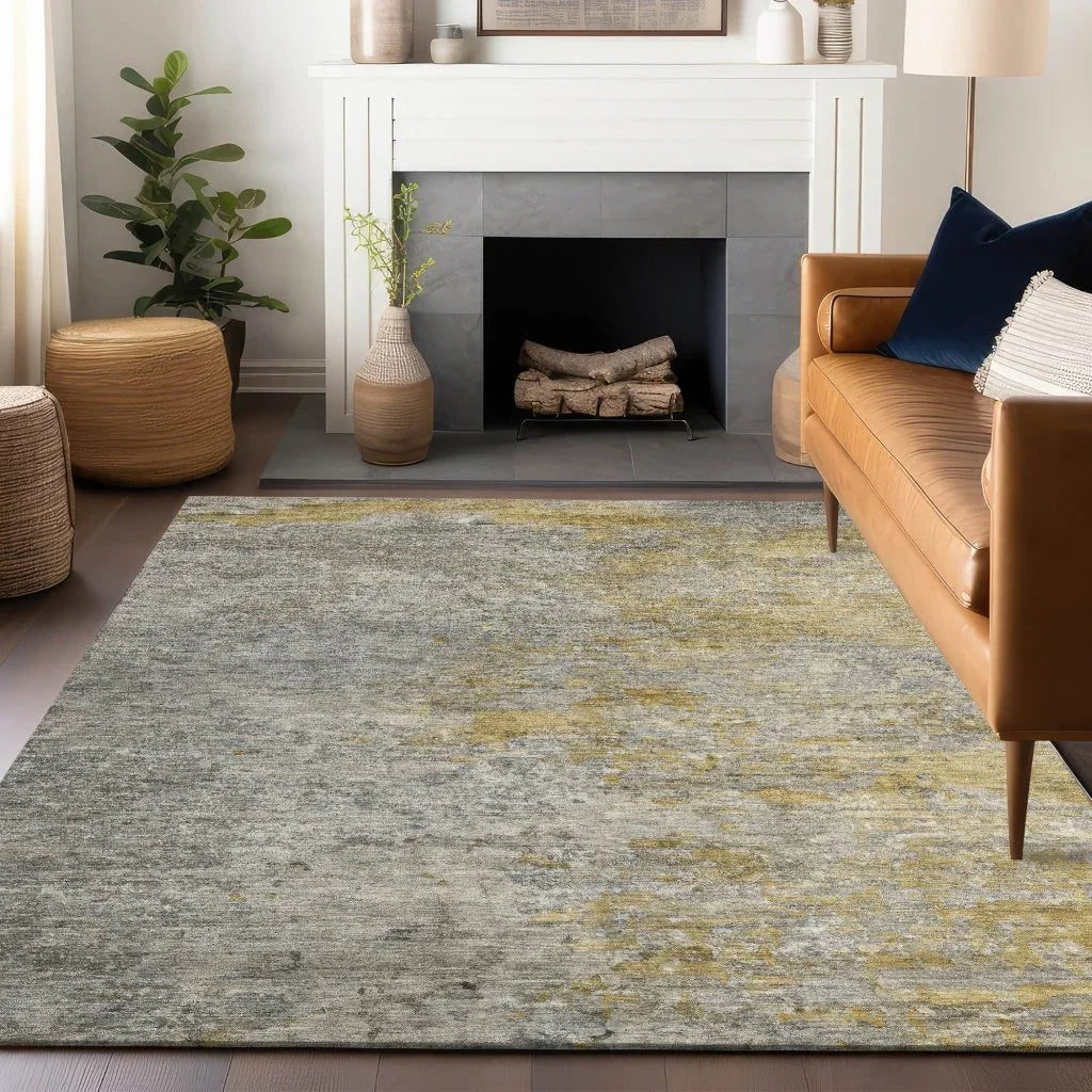 Oronte Gray Washable Indoor - Outdoor Rug - LOOMLAN - LOOMLAN Rugs - Outdoor Rugs