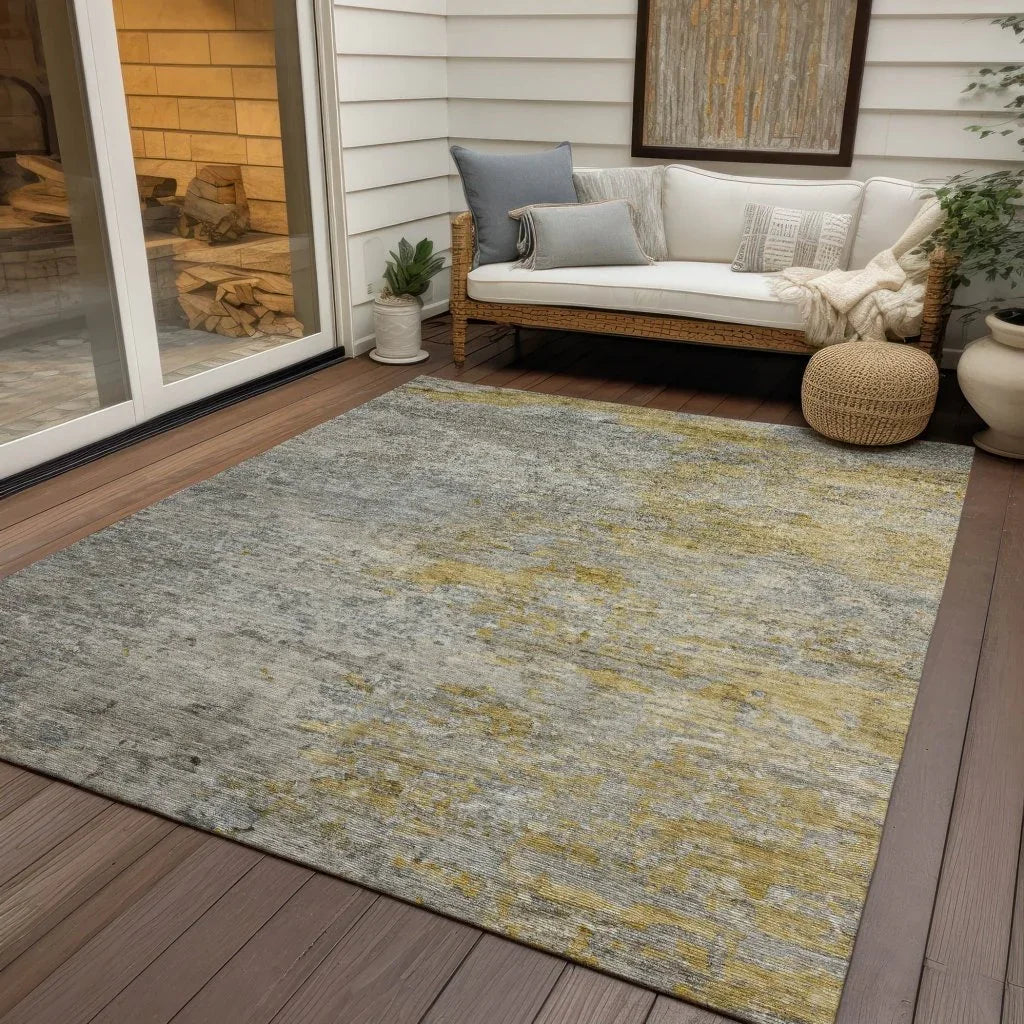Oronte Gray Washable Indoor - Outdoor Rug - LOOMLAN - LOOMLAN Rugs - Outdoor Rugs