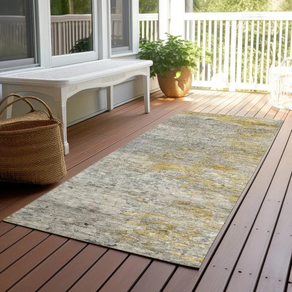 Oronte Gray Washable Indoor - Outdoor Rug - LOOMLAN - LOOMLAN Rugs - Outdoor Rugs