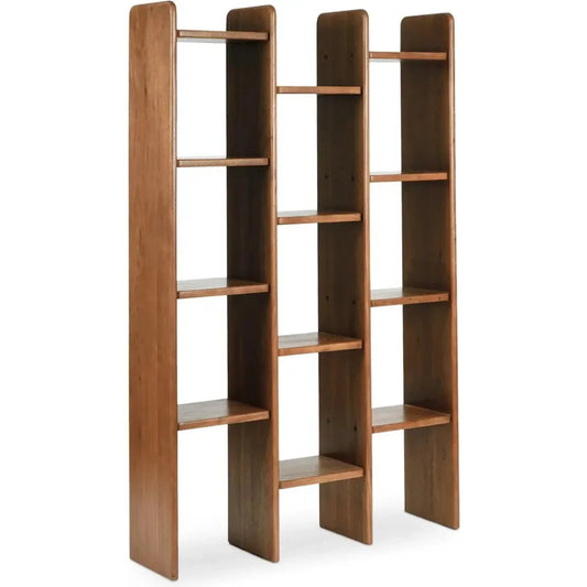 Orson Wood Brown Etagere-Etageres-Moe's Home-LOOMLAN