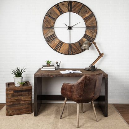 Orwell Wood Top Brown Office Desk-Home Office Desks-Mercana-LOOMLAN