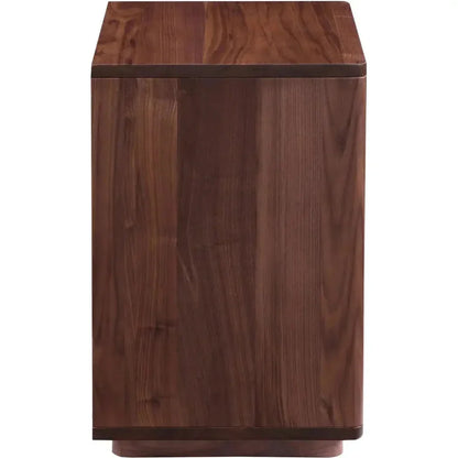 Osamu Solid Walnut Wood Brown Nightstand One Drawer - LOOMLAN - Moe's Home - Nightstands