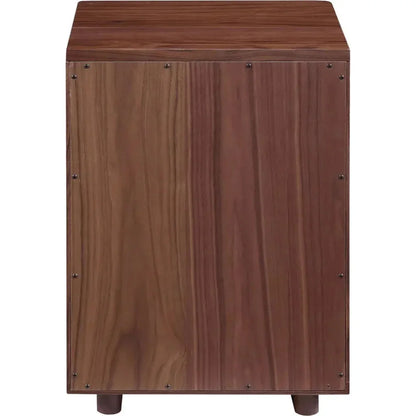Osamu Solid Walnut Wood Brown Nightstand One Drawer - LOOMLAN - Moe's Home - Nightstands