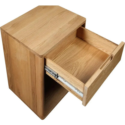 Osamu Wood Nightstand With One Drawer - LOOMLAN - Moe's Home - Nightstands