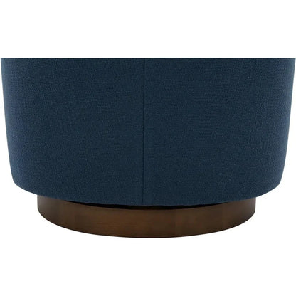 Oscy Dark Blue Swivel Bucket Accent Chair - LOOMLAN - Moe's Home - Club Chairs