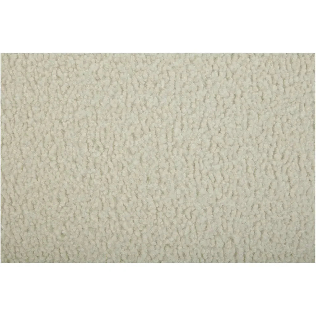 Oscy Vegan Shearling White Swivel Accent Chair - LOOMLAN - Moe's Home - Club Chairs