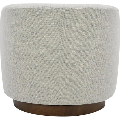 Oscy White Swivel Accent Chair - LOOMLAN - Moe's Home - Club Chairs