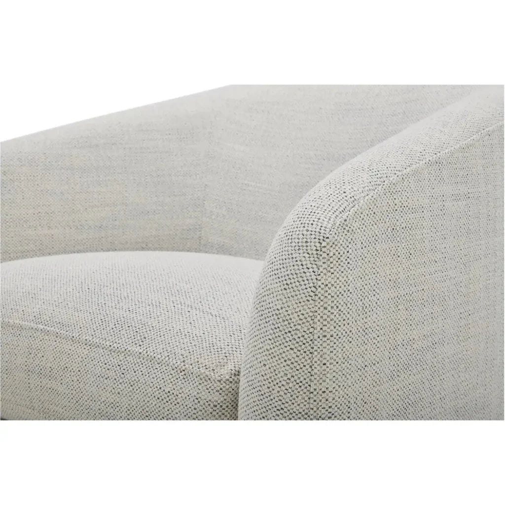 Oscy White Swivel Accent Chair - LOOMLAN - Moe's Home - Club Chairs