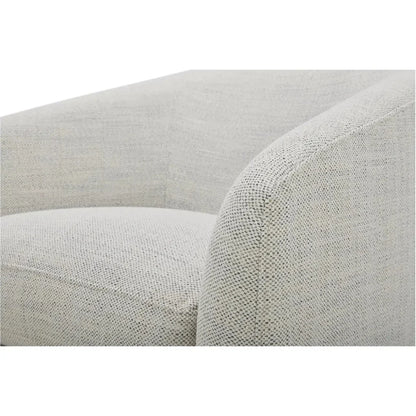 Oscy White Swivel Accent Chair - LOOMLAN - Moe's Home - Club Chairs