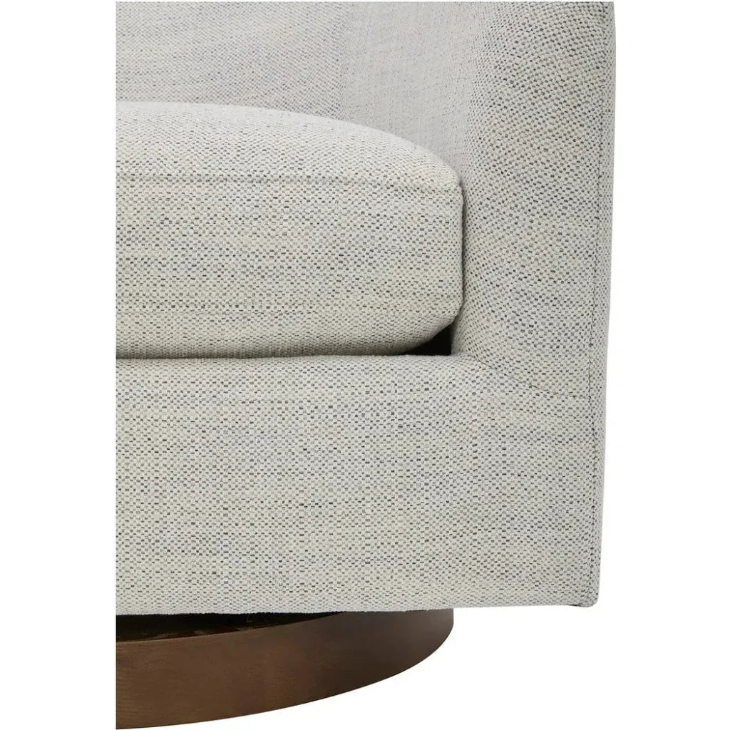 Oscy White Swivel Accent Chair - LOOMLAN - Moe's Home - Club Chairs
