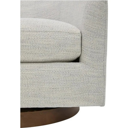 Oscy White Swivel Accent Chair - LOOMLAN - Moe's Home - Club Chairs