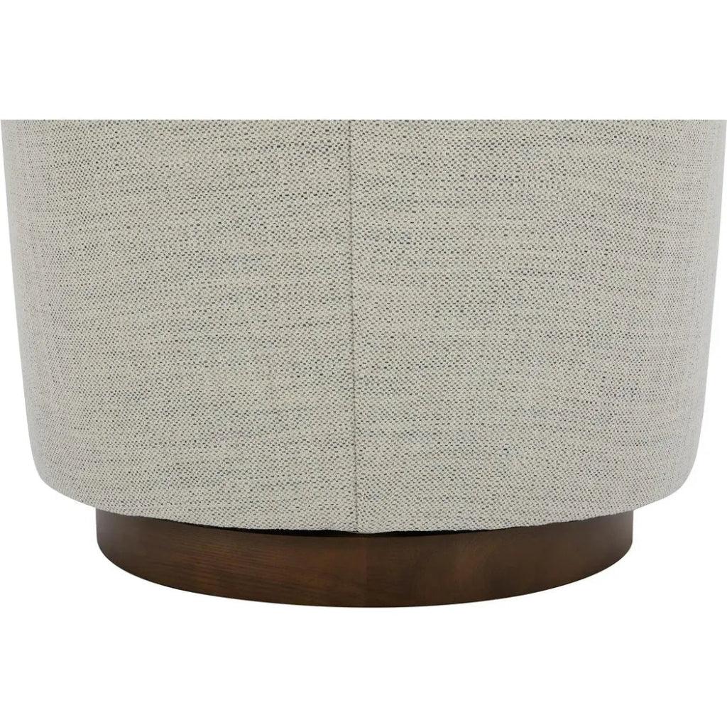 Oscy White Swivel Accent Chair - LOOMLAN - Moe's Home - Club Chairs