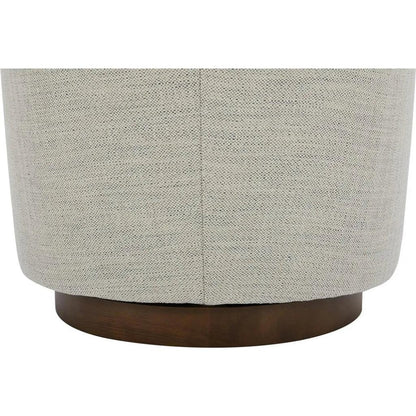 Oscy White Swivel Accent Chair - LOOMLAN - Moe's Home - Club Chairs