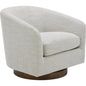 Oscy White Swivel Accent Chair - LOOMLAN - Moe's Home - Club Chairs