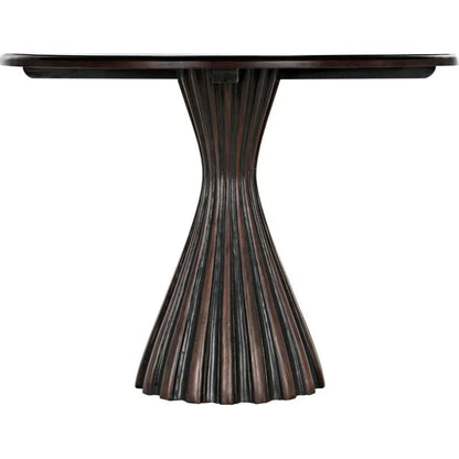 Osiris Wood Dining Table Light Brown Trim-Dining Tables-Noir-LOOMLAN