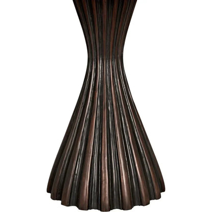 Osiris Wood Dining Table Light Brown Trim-Dining Tables-Noir-LOOMLAN