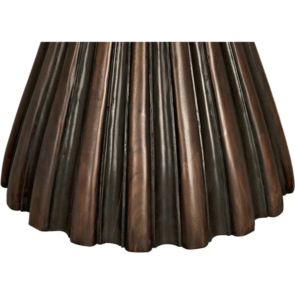 Osiris Wood Dining Table Light Brown Trim-Dining Tables-Noir-LOOMLAN