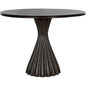 Osiris Wood Dining Table Light Brown Trim-Dining Tables-Noir-LOOMLAN