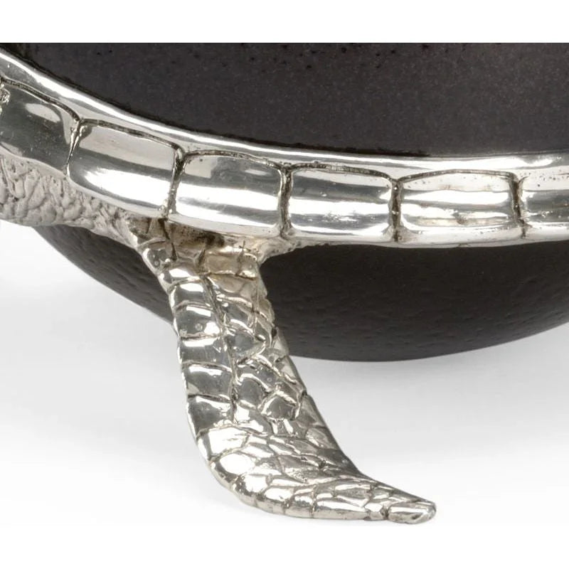 Ostrich Shell Turtle Black Box - LOOMLAN - Chelsea House - Boxes & Bowls