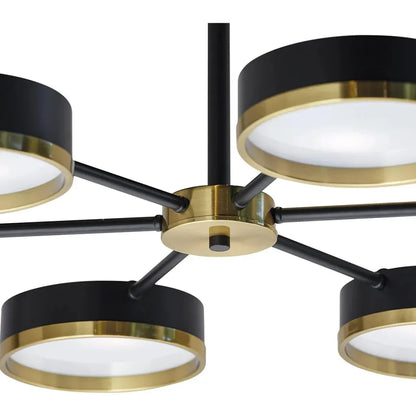 Oswin Chandelier Modern Black & Gold Iron - LOOMLAN - SUNPAN - Chandeliers