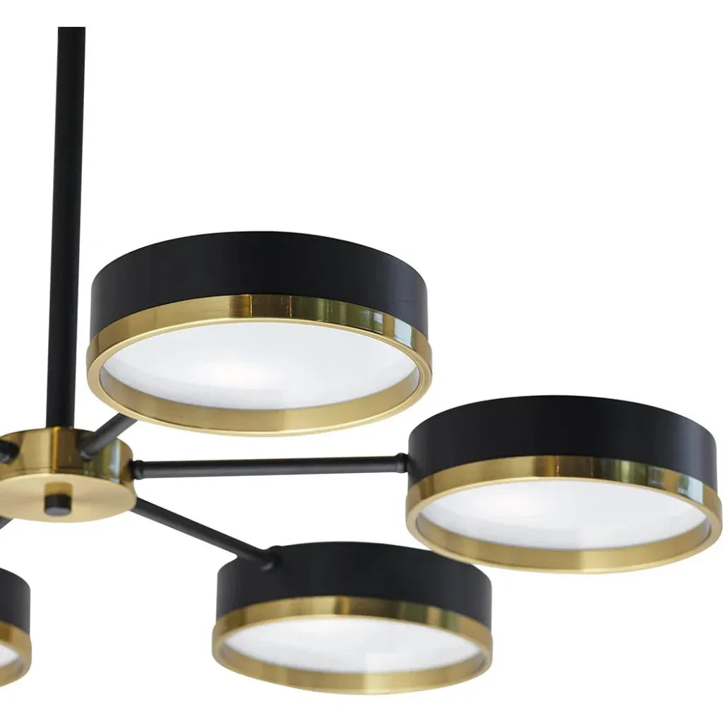 Oswin Chandelier Modern Black & Gold Iron - LOOMLAN - SUNPAN - Chandeliers