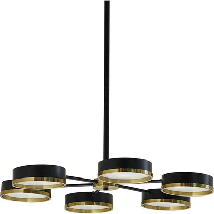 Oswin Chandelier Modern Black & Gold Iron - LOOMLAN - SUNPAN - Chandeliers