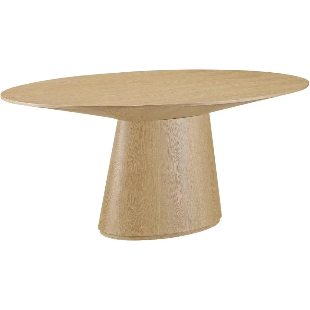 Otago Natural Wood Oval Dining Table-Dining Tables-Moe's Home-LOOMLAN