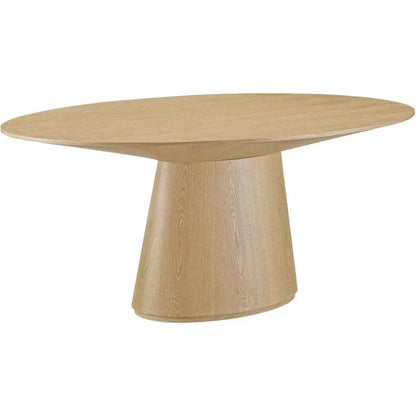 Otago Natural Wood Oval Dining Table-Dining Tables-Moe's Home-LOOMLAN