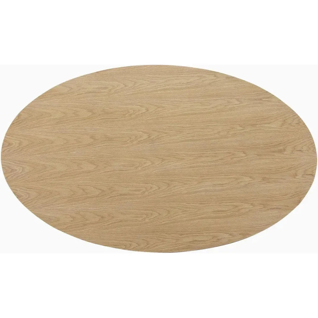 Otago Natural Wood Oval Dining Table-Dining Tables-Moe's Home-LOOMLAN