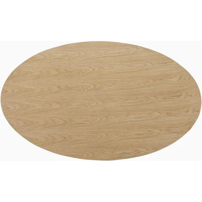Otago Natural Wood Oval Dining Table-Dining Tables-Moe's Home-LOOMLAN