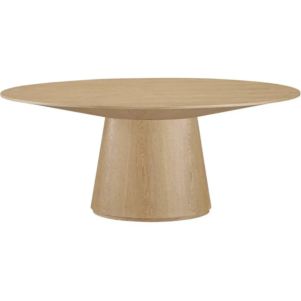 Otago Natural Wood Oval Dining Table-Dining Tables-Moe's Home-LOOMLAN