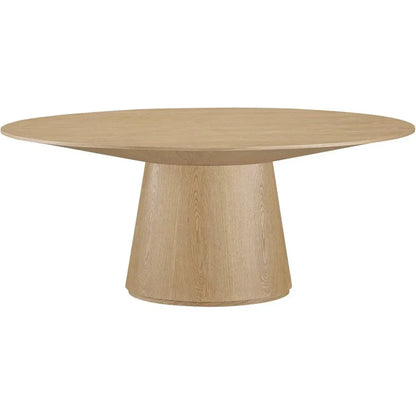 Otago Natural Wood Oval Dining Table-Dining Tables-Moe's Home-LOOMLAN