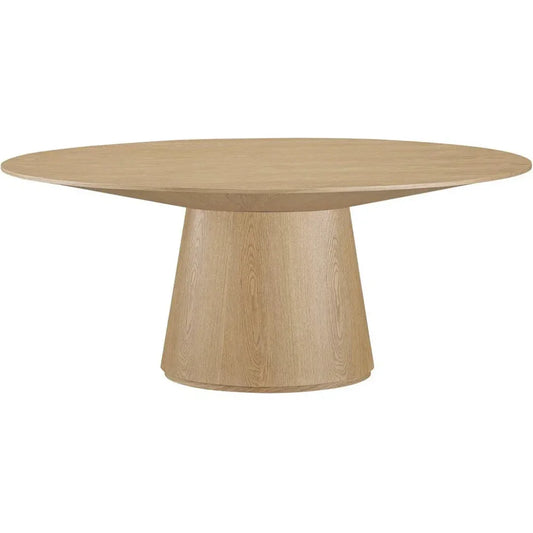 Otago Natural Wood Oval Dining Table-Dining Tables-Moe's Home-LOOMLAN