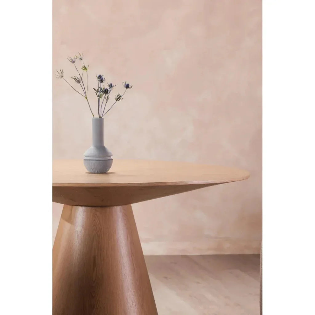 Otago Natural Wood Round Dining Table-Dining Tables-Moe's Home-LOOMLAN
