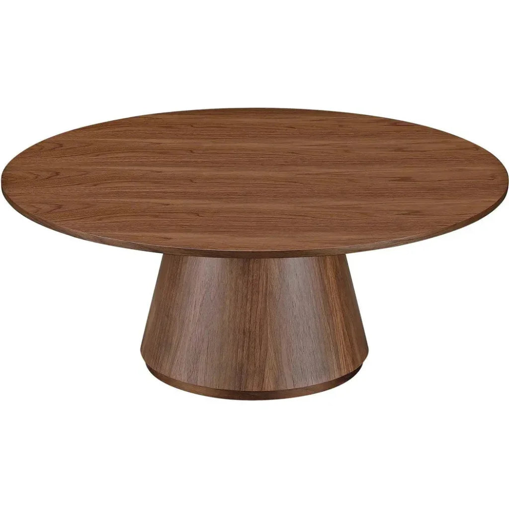 Otago Wood Brown Round Coffee Table - LOOMLAN - Moe's Home - Coffee Tables