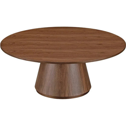 Otago Wood Brown Round Coffee Table - LOOMLAN - Moe's Home - Coffee Tables