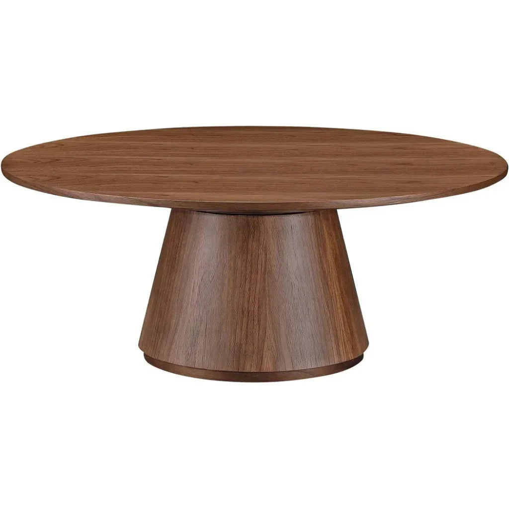 Otago Wood Brown Round Coffee Table - LOOMLAN - Moe's Home - Coffee Tables